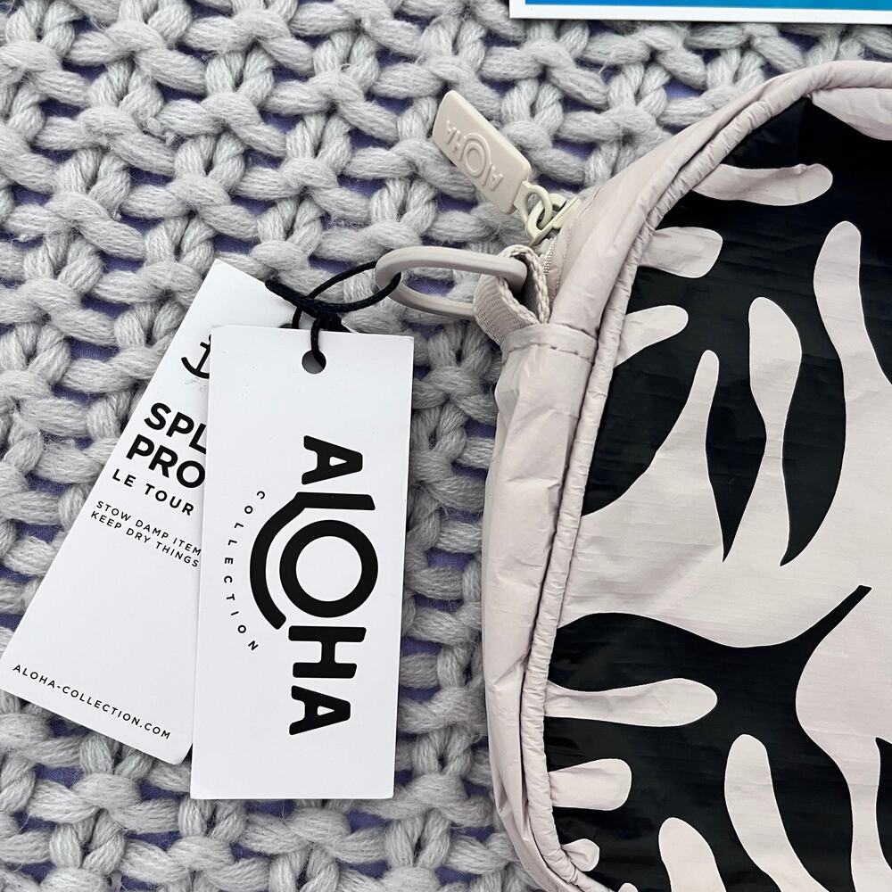 Aloha Collection• LE TOUR OLA Cross Body Bag Purse Black On Sandstone - Picture 6 of 12